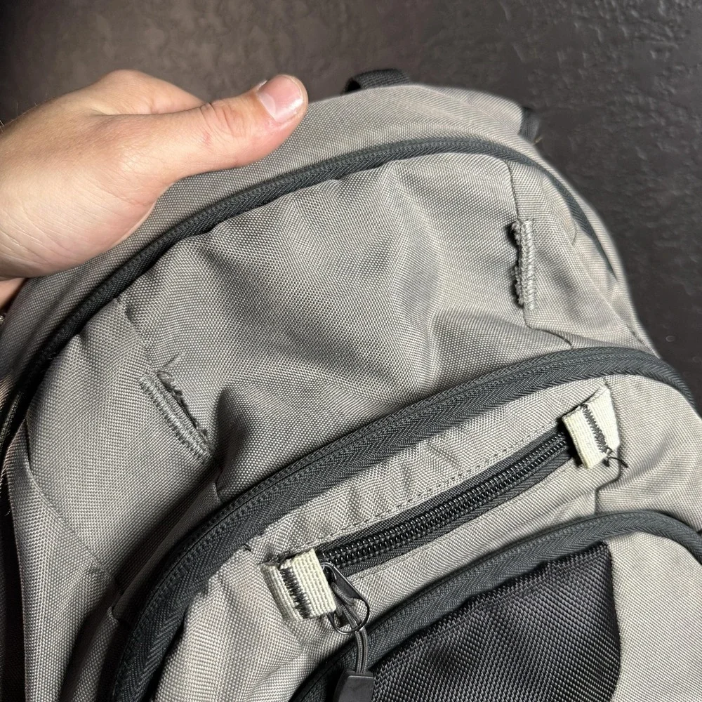 Ful High-End Multi-Pocket Grey Polyester Laptop Backpack Unisex Large